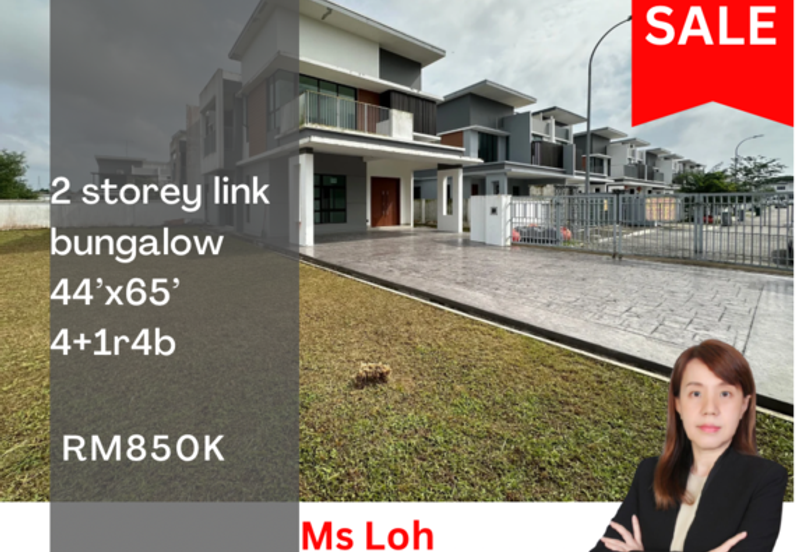 Taman Denai Alam, Pasir Gudang New 2 Storey Link Bungalow for Sale