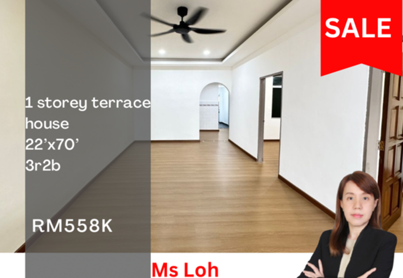 TUTA Jalan Perwira 1 Storey Terrace House for Sale