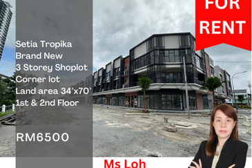 Setia Tropika Main Road New Shop for Rent
