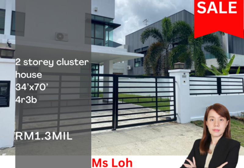 Taman Adda Heights Maple Red 2 Storey Cluster House for Sale