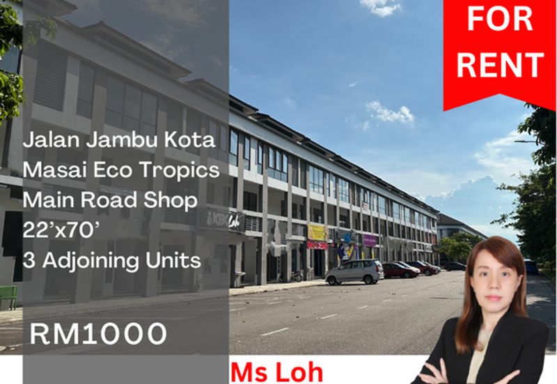 Jalan Jambu Kota Masai Eco Tropics Main Road Adjoining Shops for Rent