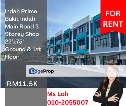 Indah Prime Bukit Indah Main Road Shop for Rent, , 