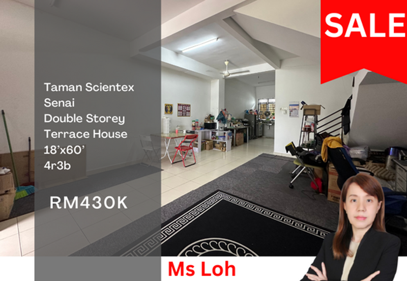 Taman Scientex Senai Double Storey Terrace House for Sale