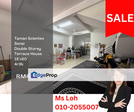 Taman Scientex Senai Double Storey Terrace House for Sale, Johor, Senai