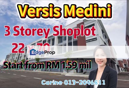 Versis Medini 3 Storey Shoplot Completed Unit, Johor, 