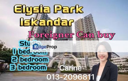 Elysia Park Residence Studio, 1 bedroom , 2 bedroom , 3 bedroom , Duplex Ready Move In Condition, Johor, Nusajaya