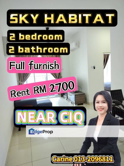 SKY HABITAT 2 BEDROOM FULLY FURNISH, Johor, Johor Bahru