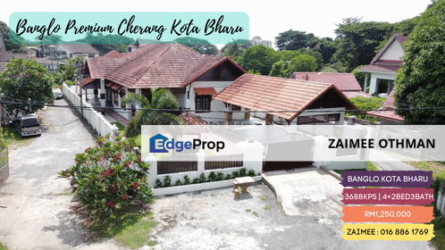 X SOLD OUT X RUMAH BANGLO 1 TINGKAT MODERN KONTEMPORARI KAYU CHENGAL FULLY FURNISHED TANAH LUAS CHERANG KOTA BHARU UNTUK DIJUAL, Kelantan, Kota Bharu