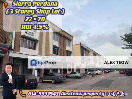 Sierra Perdana 3 Storey Shop Lot/ Roi 4.7%/ 22×70/ Masai, Johor, Masai