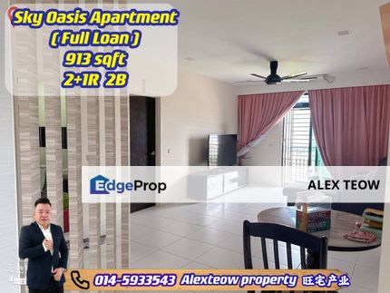 Sky Oasis Apartment Full Loan/ 2+1R 2B/ 913sqft/ Setia Indah/ Tebrau, Johor, Johor Bahru