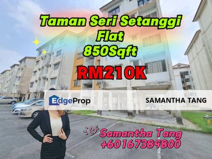 Partly Furnished Flat At Seri Setanggi For Sale, Johor, Johor Bahru