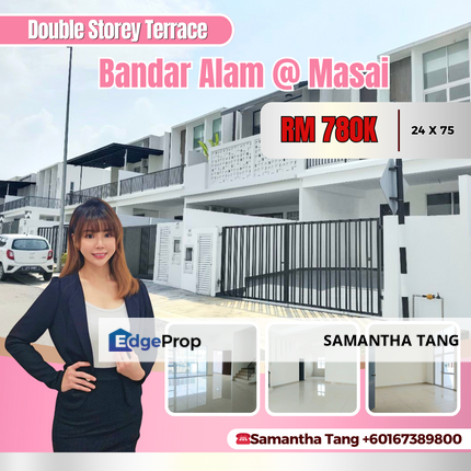 Bare Unit 2 Storey Terrace At Bandar Alam Masai For Sale, Johor, Masai