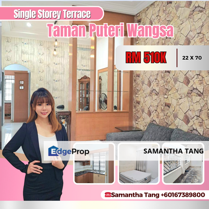 Fully Furniture Single Storey At Taman Puteri Wangsa For Sale, Johor, Ulu Tiram