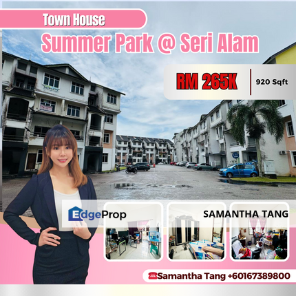 Partial Furniture 3Beds At Summer Park Townhouse For Sale, Johor, Masai