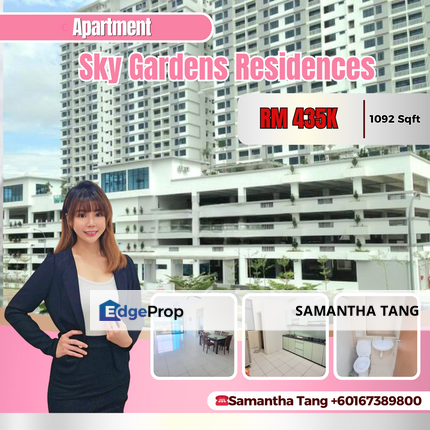 Partial Furniture 3Beds Sky Garden Residence For Sale, Johor, Setia Tropika