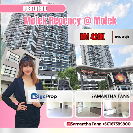 Bare Unit Studio At Molek Regency For Sale, Johor, Johor Bahru