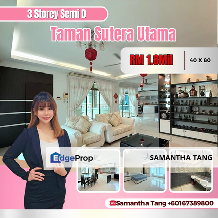 Fully Renovated 3 Storey Semi D For Sale, Johor, Skudai