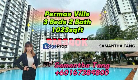 Basic Renovation Permas Ville Apartment For Sale, Johor, Permas Jaya/Senibong