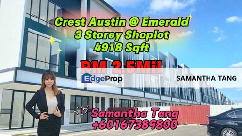 Brand-new Unit 3 Storey Shoplot, Johor, Johor Bahru