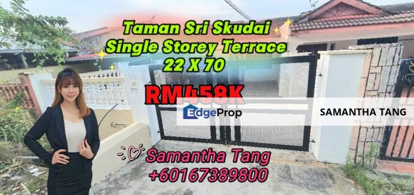 Fully Renovated Single Storey At Taman Sri Skudai For Sale, Johor, Skudai