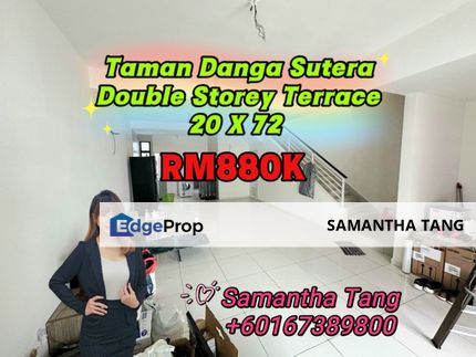 Bare Unit Taman Danga Sutera Double Storey Terrace For Sale, Johor, Skudai