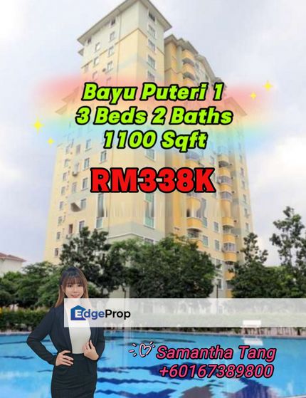 Basic Renovation At Bayu Puteri 1 Apartment For Sale, Johor, Johor Bahru