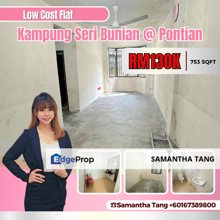 Original Condition Low Cost Flat At Kampung Seri Bunian For Sale, Johor, Pontian