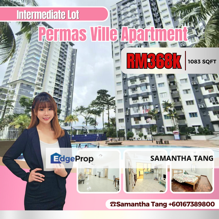 Basic Renovation At Permas Ville Apartment For Sale, Johor, Permas Jaya/Senibong