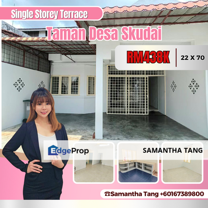 Basic Renovation Single Storey At Taman Desa Skudai For Sale, Johor, Skudai