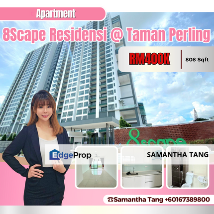 Bare Unit 2Beds 2Baths At 8Scape For Sale, Johor, Johor Bahru