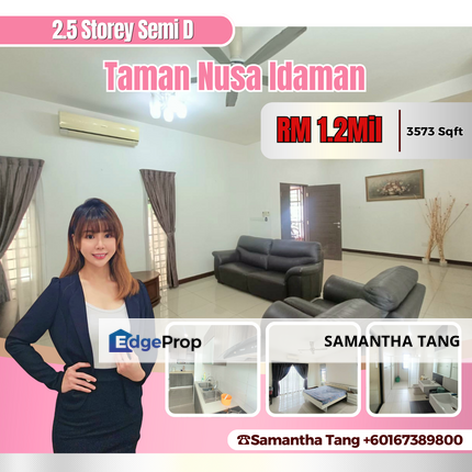 Partial Renovated 2.5 Storey Semi D At Taman Nusa Idaman For Sale, Johor, 