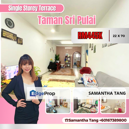 Single Storey At Taman Sri Pulai For Sale, Johor, Skudai