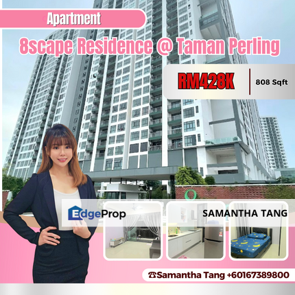 Basic Renovation Fully Furniture At 8Scape Sutera For Sale, Johor, Johor Bahru