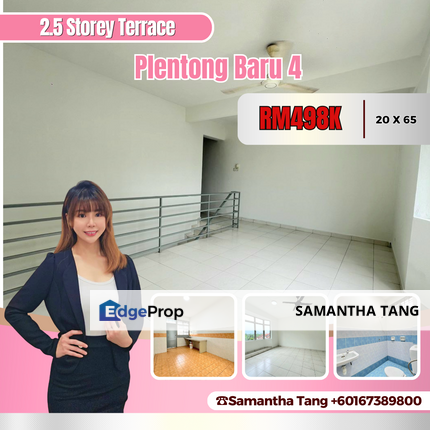 Basic Renovation 2.5 Storey Terrace At plentong Baru For Sale, Johor, Masai