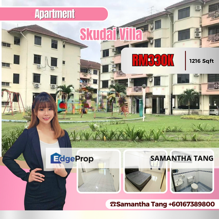 Basic Renovation Corner Lot Apartment For Sale, Johor, Skudai