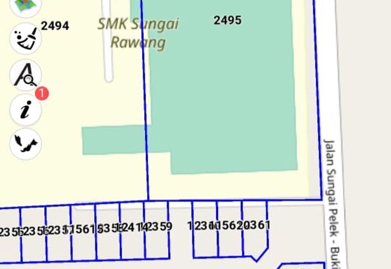 6,000 kaki.per LOT BANGLO SG PELEK, SEPANG sebelah SMK SG RAWANG, KLIA