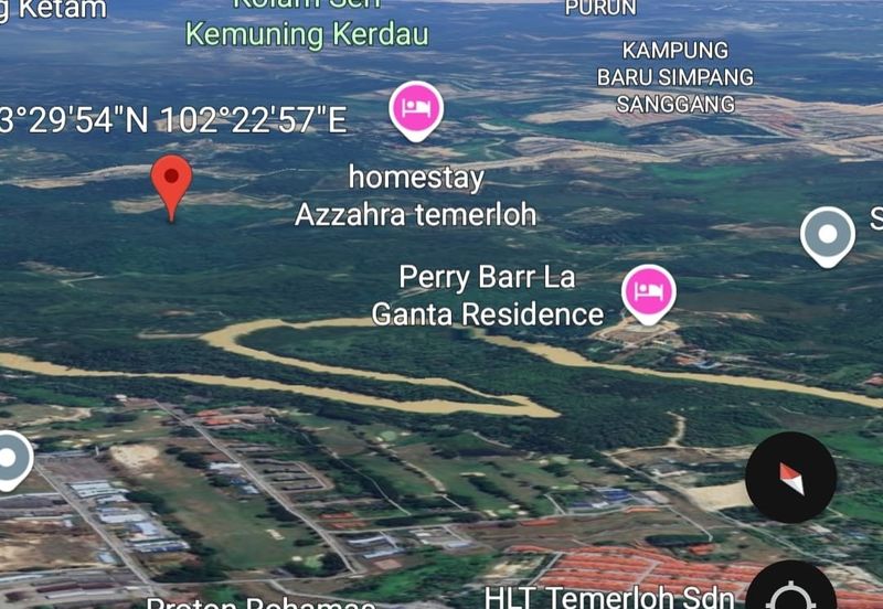 Tanah Pertanian 8 ekar 10 min dari TOLL TEMERLOH Freehold Rezab Melayu