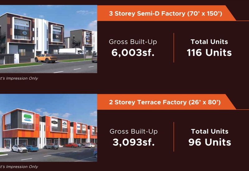 2 Storey Terrace Factory, Alam Perdana Puncak Alam
