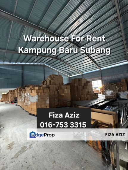 Warehouse For Rent Kampung Baru Subang, Selangor, Shah Alam