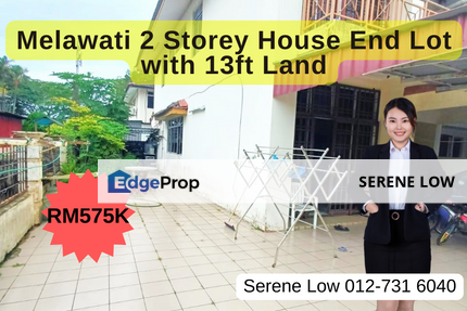 Taman Melawati Skudai 2 Storey Endlot House with 13ft Land, Johor, Skudai