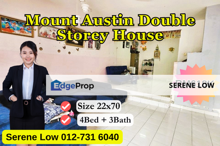 Jalan Mutiara Emas 2 Johor Bahru Double Storey House 22x70 for Sale, Johor, Johor Bahru