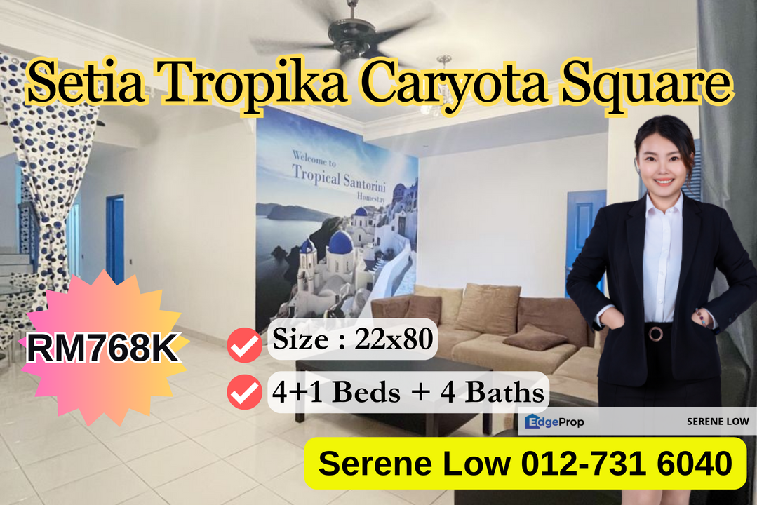 Caryota Square Precint Setia Tropika Double Storey House for Sale RM768,000 By SERENE LOW