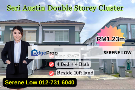 Seri Austin Johor Bahru Double Storey Cluster For Sale, Johor, Johor Bahru