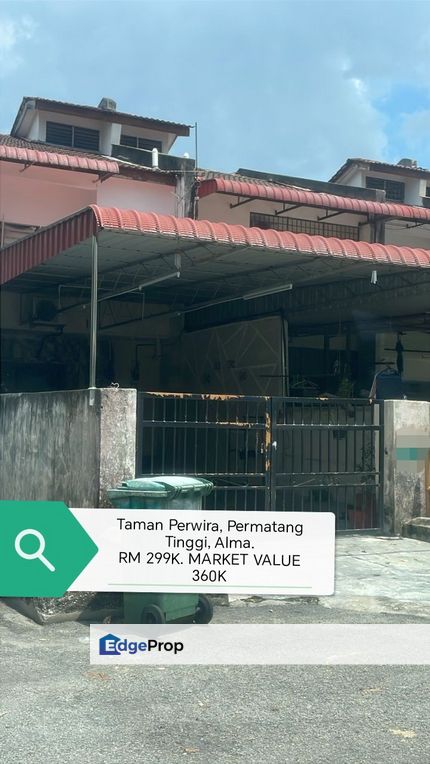 Full loan Teres 2 tingkat Taman Perwira, Permatang Tinggi, Alma , Penang, Permatang Tinggi
