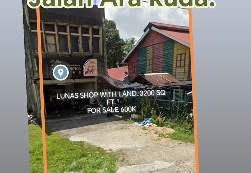 Kedai 2 tingkat dengan luas tanah 3200 sq ft LUNAS
