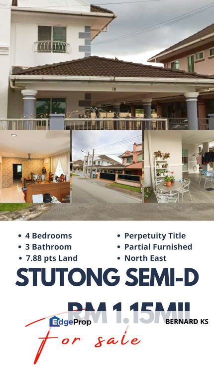 JLN Stutong Double Storey Semi D for SALES , Sarawak, Kuching