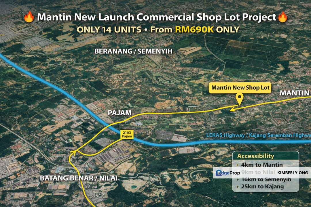 Pajam Nilai Premium Single Storey Shoplot , Negeri Sembilan, Mantin