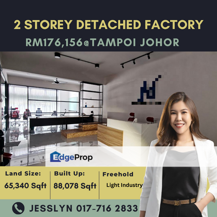 Tampoi, 2 Storey Detached Factory, Johor, Tampoi