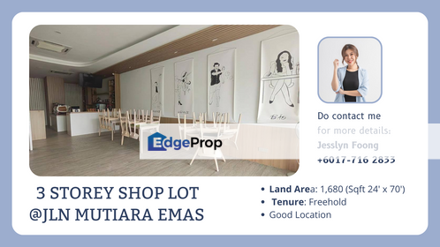 Jalan Mutiara Emas Mount Austin 3 Storey Shop Lot For Rent, Johor, Johor Bahru