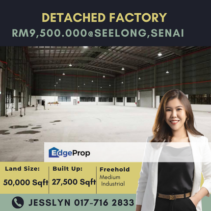 Seelong, Senai, Detached Factory For Sale, Johor, Senai